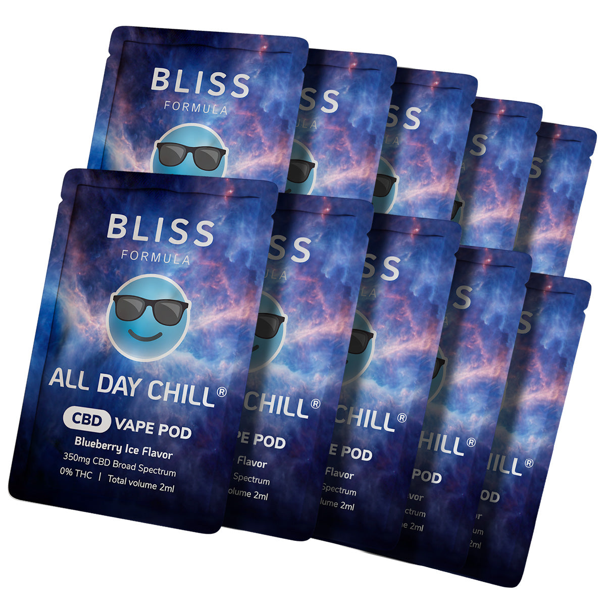 10 x 2ML ALL DAY CHILL® VAPE PODS (3500MG TOTAL CBD)