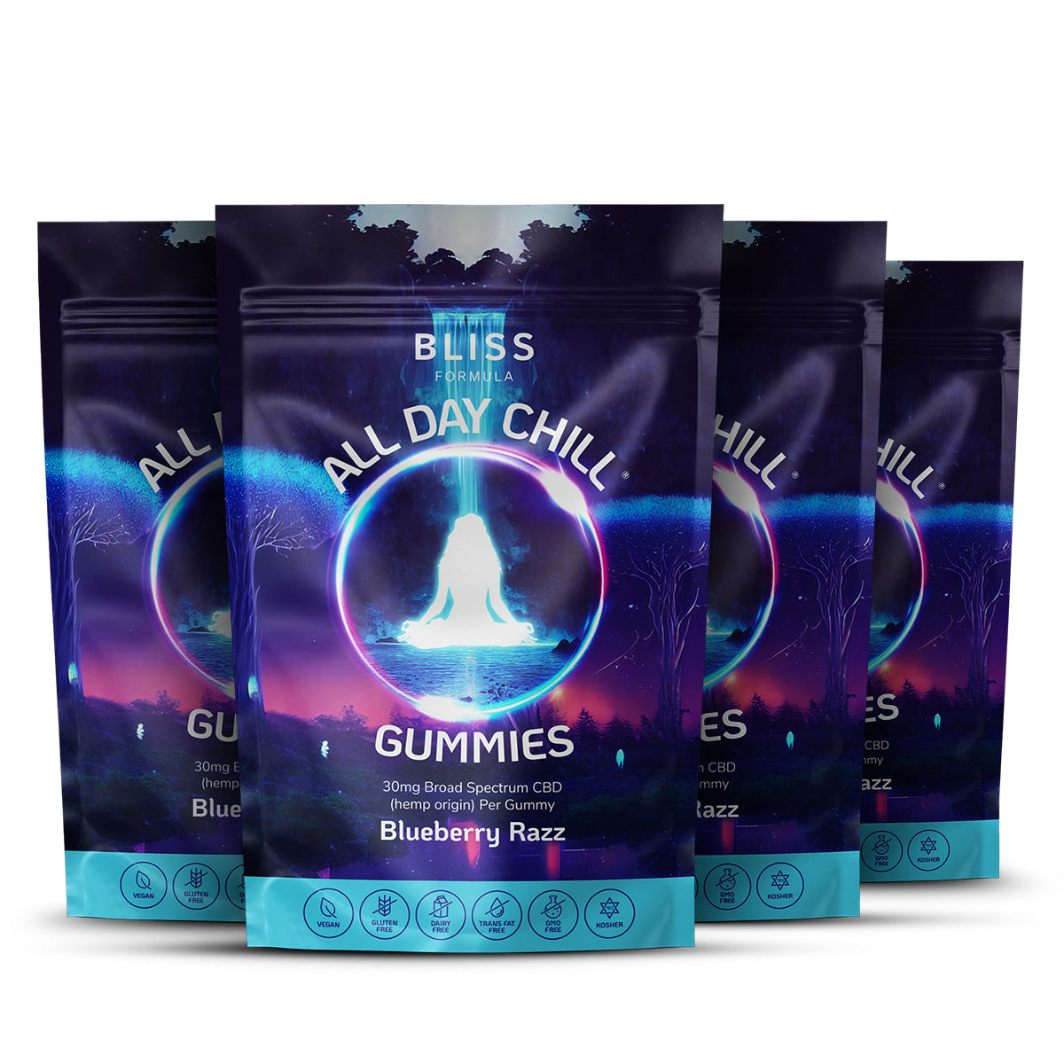 All Day Chill® Gummies 15 Pieces (450mg Broad Spectrum CBD)