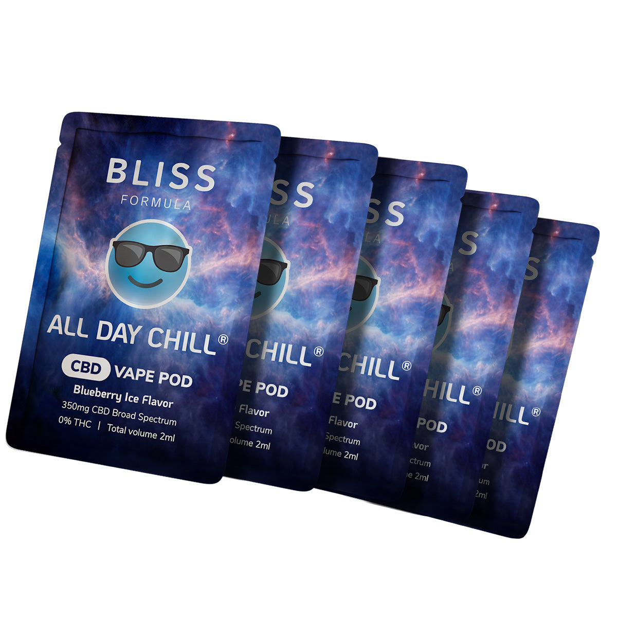 5 x 2ML ALL DAY CHILL® VAPE PODS (1750MG TOTAL CBD)
