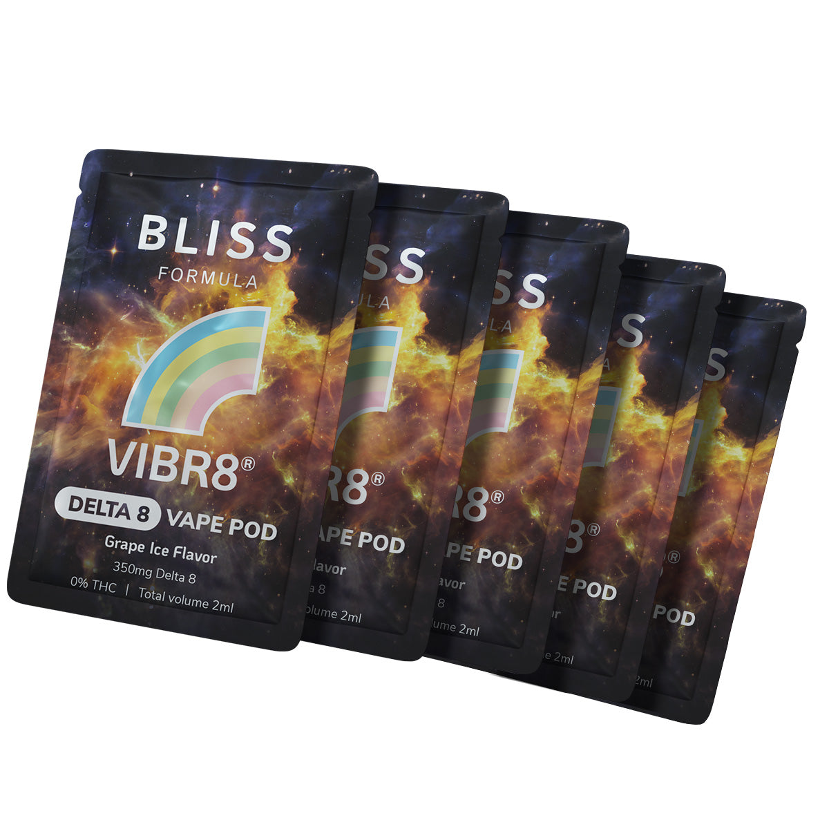 5 X 2ML VIBR8® VAPE PODS (7050MG TOTAL DELTA 8)