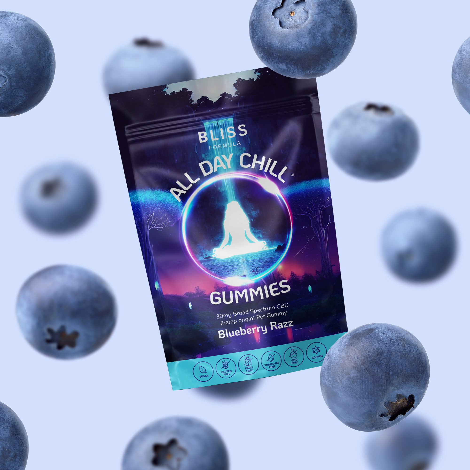 All Day Chill® Gummies 15 Pieces (450mg Broad Spectrum CBD)