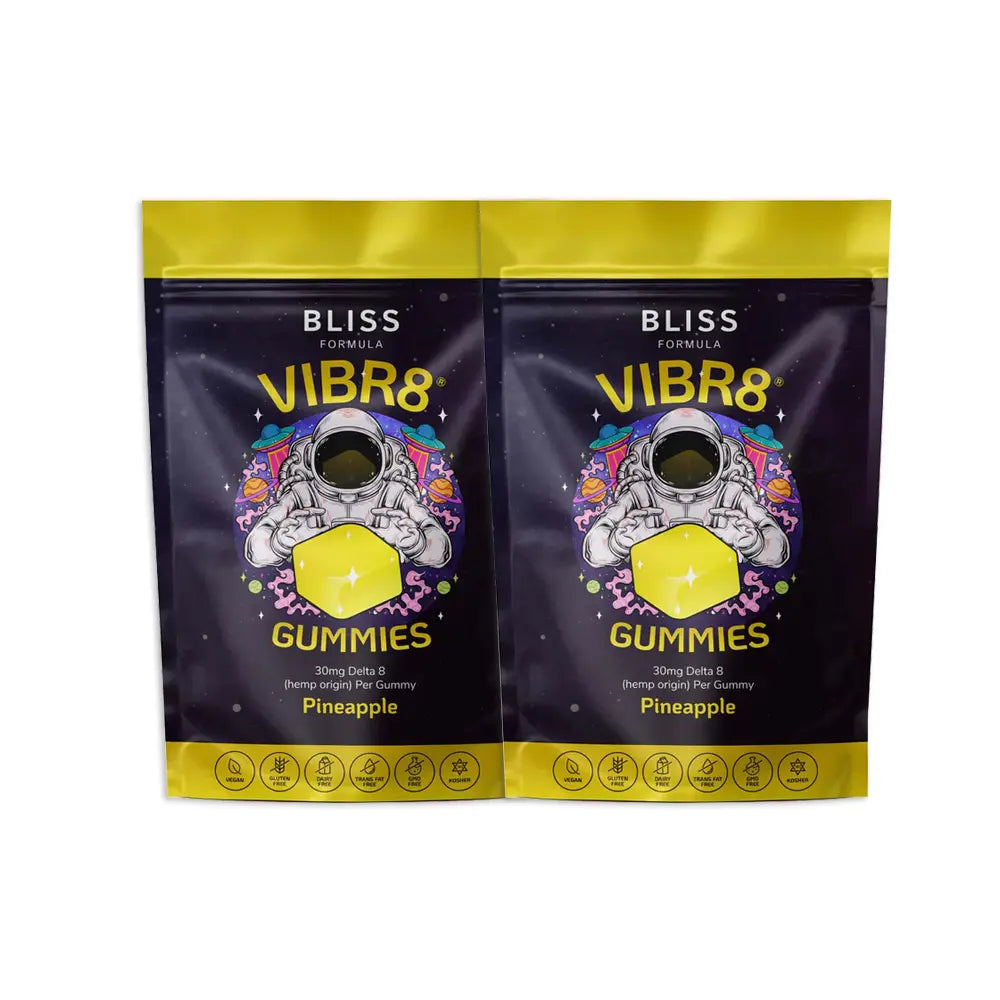 VIBR8® Gummies 30  Pieces (1500mg Total Delta 8) 2 x Packs