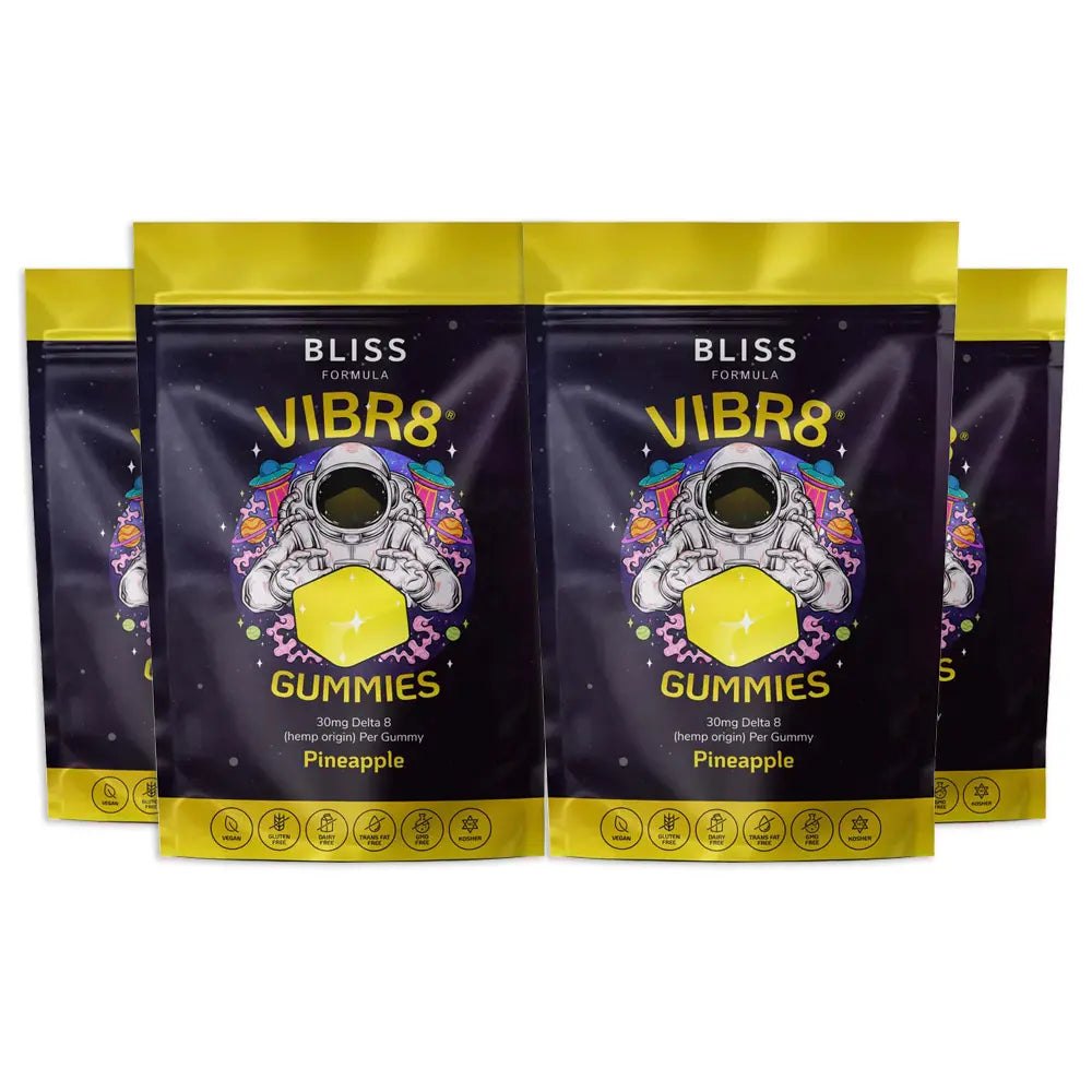 VIBR8® Gummies 60 Pieces (3000mg Total Delta 8) 4 x Packs